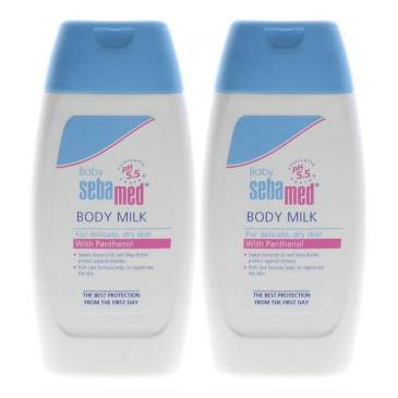 Sebamed Baby Body Milk for Delicate Dry Skin with Panthenol 6.7oz (2 Pack)