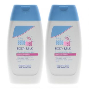 Sebamed Baby Body Milk for Delicate Dry Skin with Panthenol 6.7oz (2 Pack)