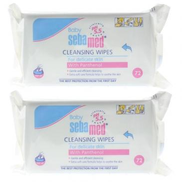 Sebamed Baby Cleansing Wipes for Delicate Skin with Panthenol (2 Packs)