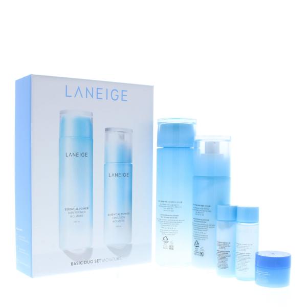 Laneige Basic Duo Set 5 Piece (Essential Power Skin Refiner 200ml Emulsion 120ml Skin Refiner 25ml Emulsion 25ml Water Sleeping Mask 15ml)