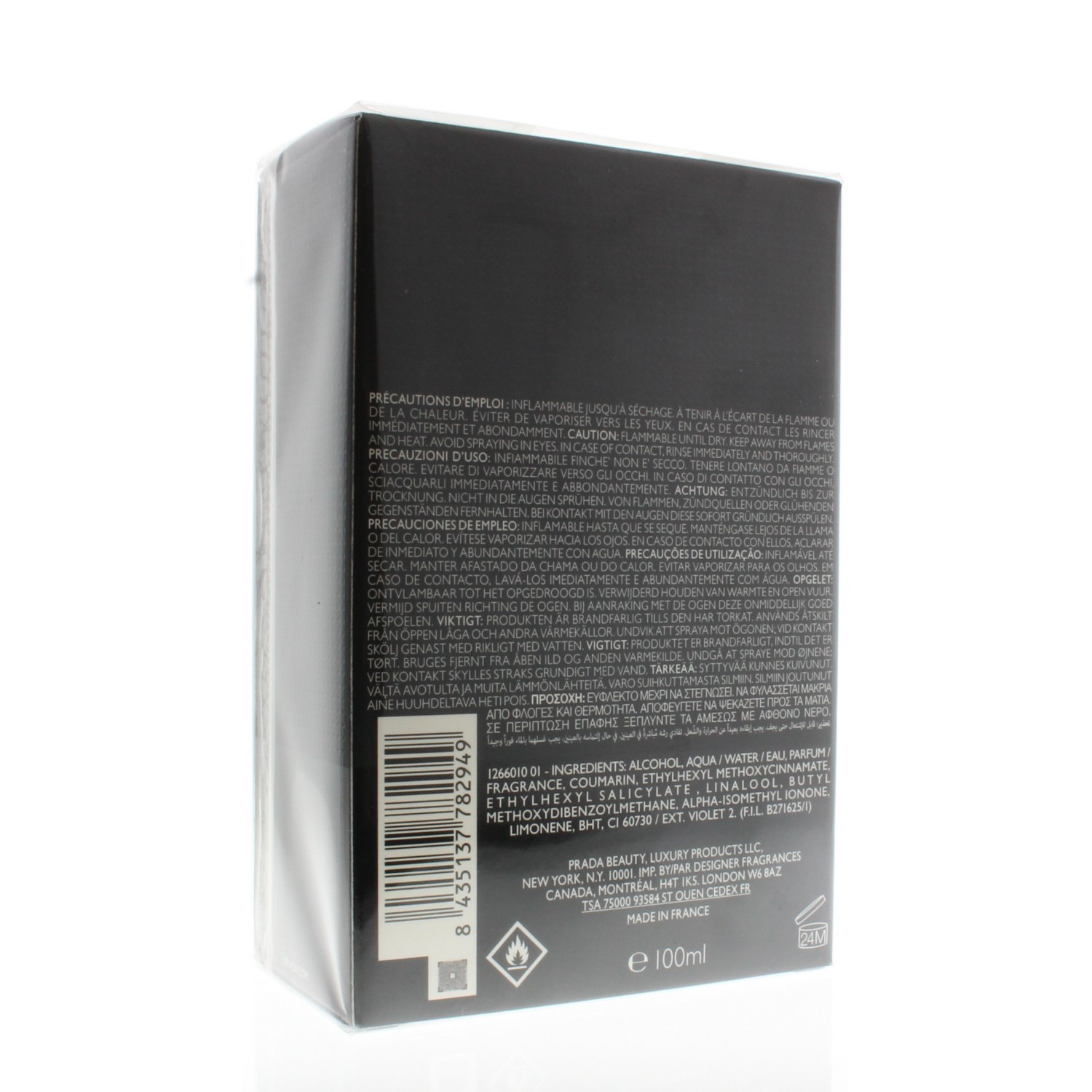 Buy Prada Black Luna Rossa EDP Spray for Men 100ml 3.3oz Online HBAStore